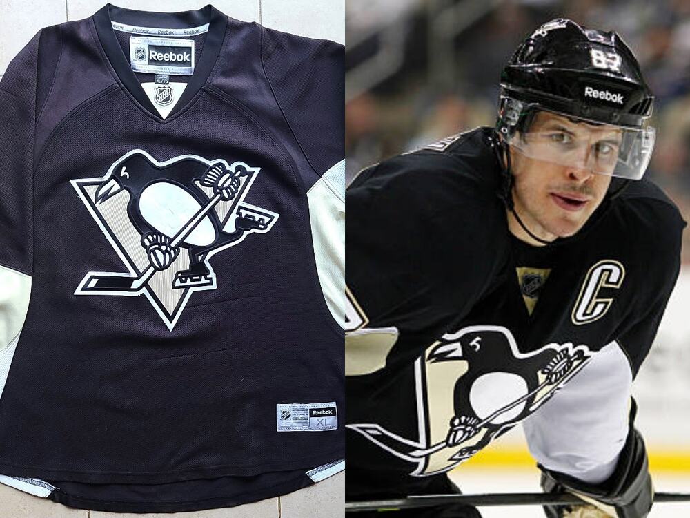 Pittsburgh Penguins 2010s REEBOK Premier jersey XL blk Vegas gold NHL hockey vtg